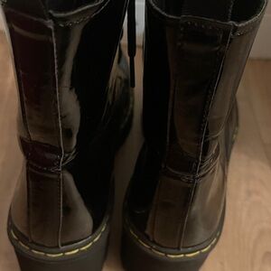 Stylish Black Patent Leather Charles Albert Boots